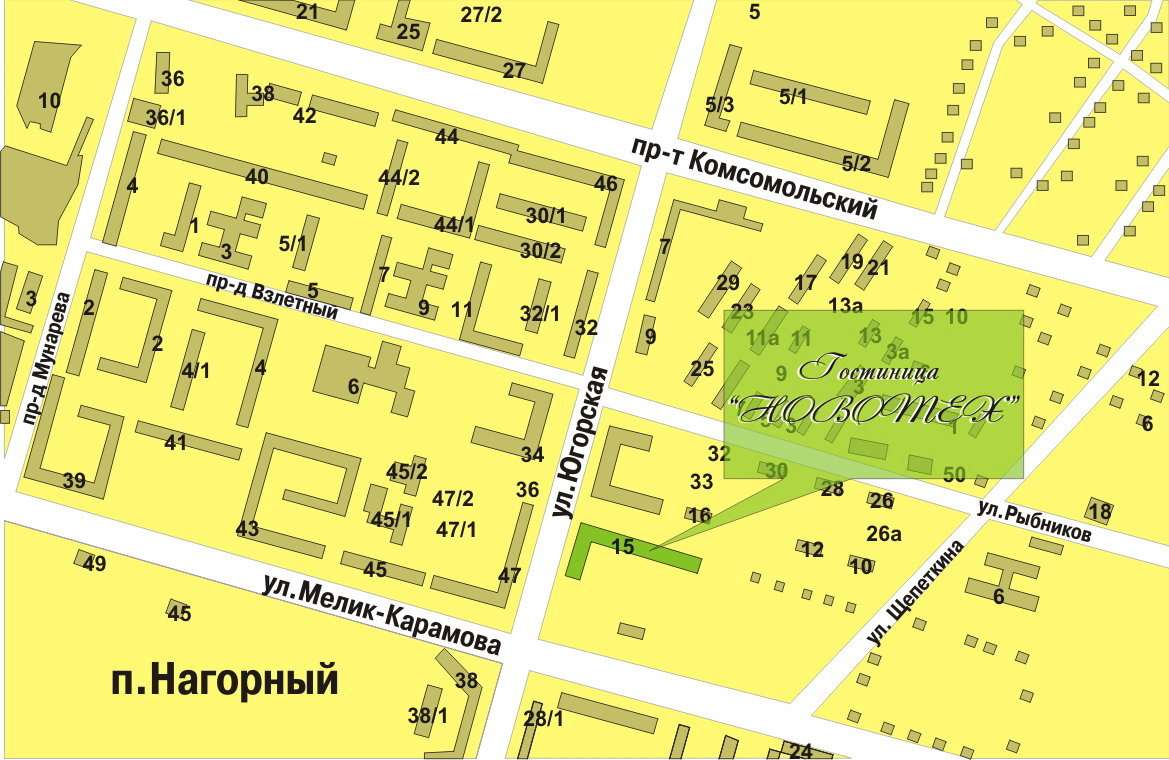 Сургут гостиницы карта